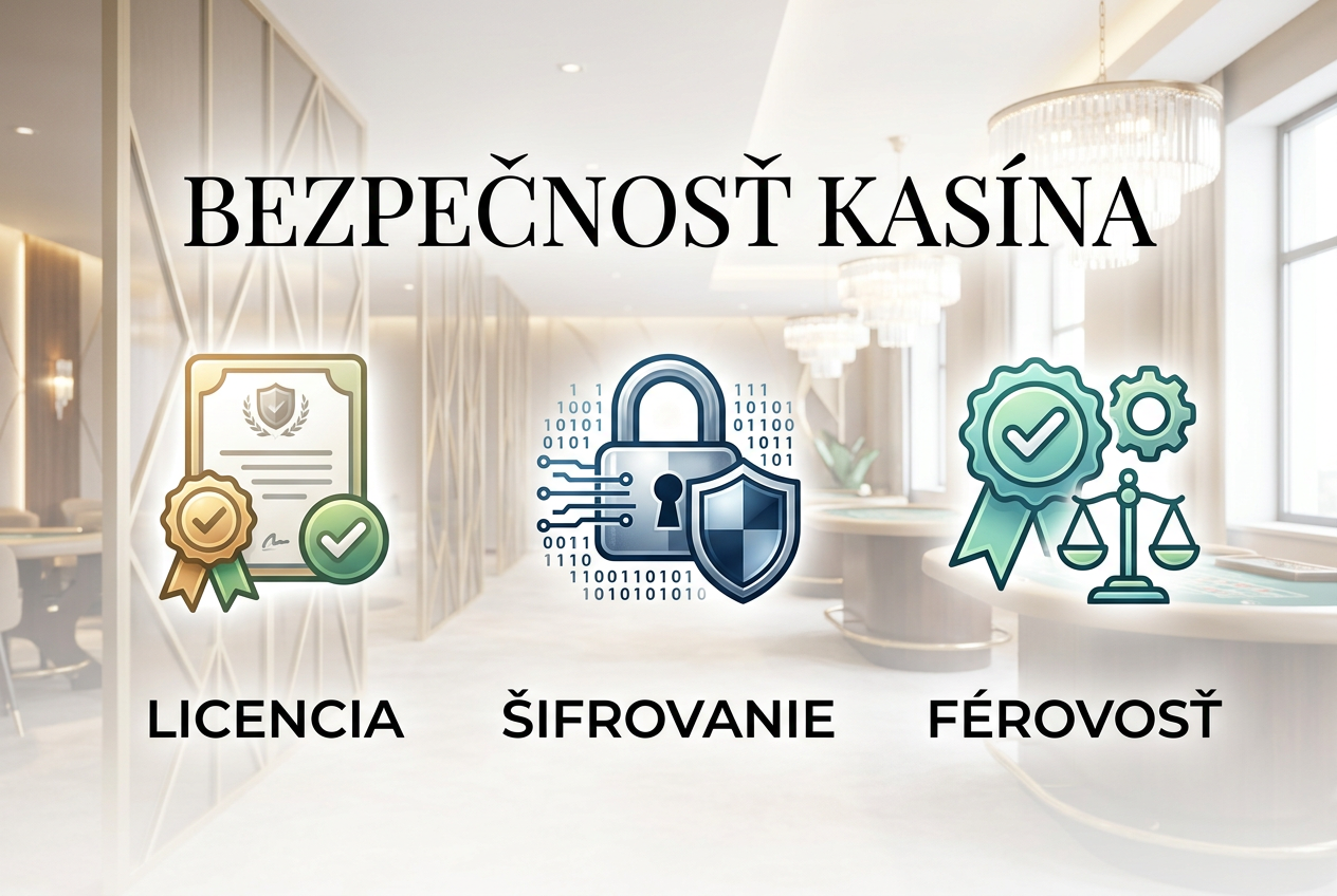 Infografika znázorňujúca proces overovania bezpečnosti online kasína